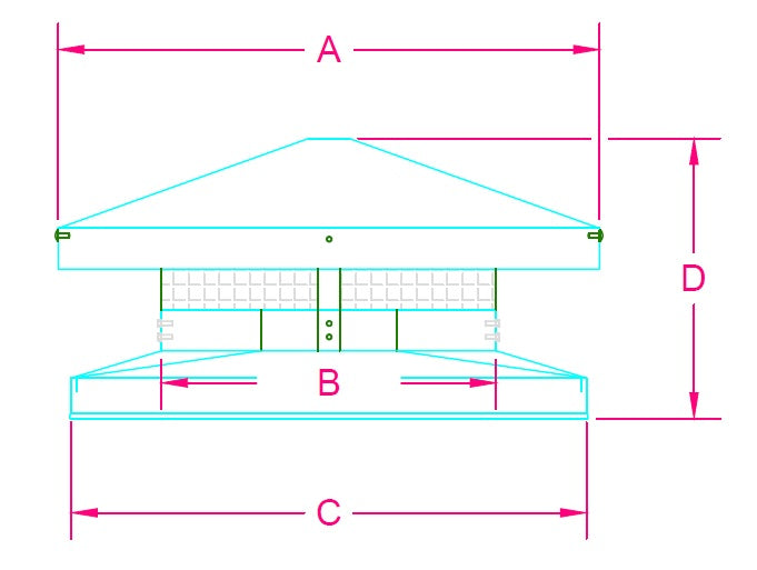 Galvanised Mild Steel Horizontal Roof Cowls