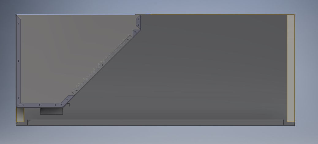 Side view of the internals of a kitchen extract canopy | Trivent Ltd UK