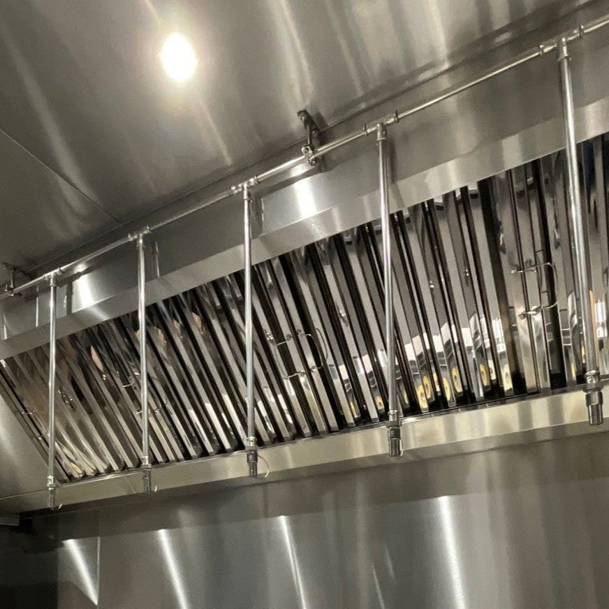 Commercial Kitchen Extract Canopy with Baffle Grease Filters | Trivent Ltd UK
