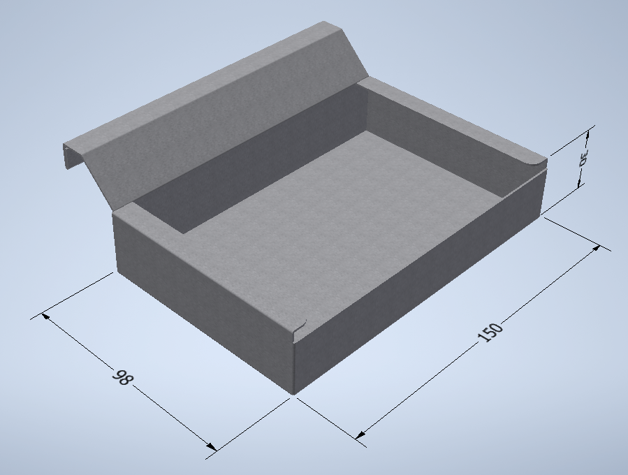 3D Inventor Image of a Kitchen Canopy Grease Box | Trivent Ltd UK
