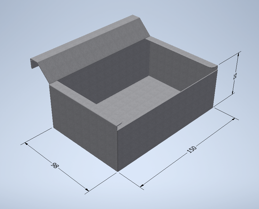 3D Inventor Image of a Kitchen Canopy Grease Box | Trivent Ltd UK