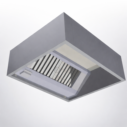 Autodesk Inventor 3D image of a kitchen extract canopy without lights | Trivent Ltd UK
