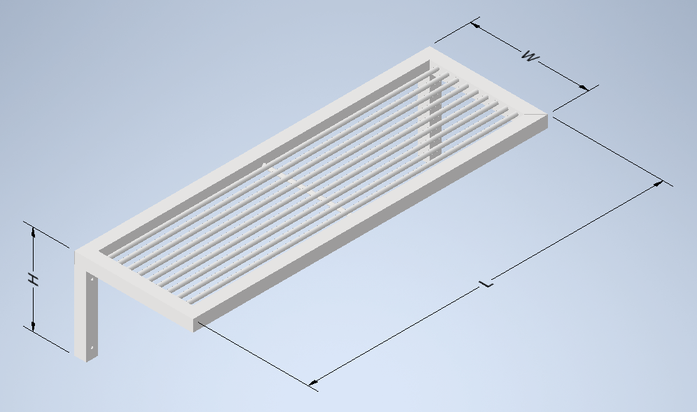 Autodesk Inventor 3D Model of Stainless Steel Pot Rack | Trivent Ltd UK