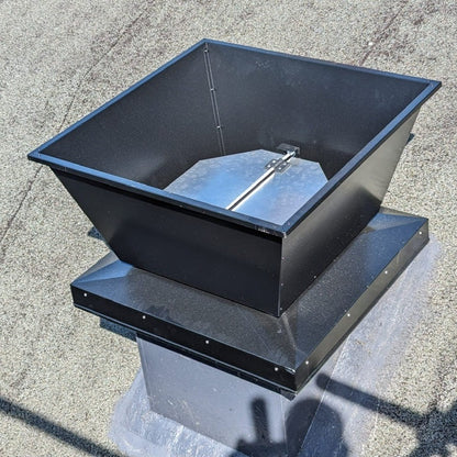 A powder coated vertical roof unit mounted on a pitched roof | Trivent Ltd UK