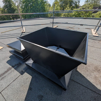 A powder coated vertical roof unit mounted on a pitched roof | Trivent Ltd UK
